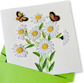 Quilling Cards, handmade card, quilled cards with Dedicated Paper Handmade Art for all occasions: Mother's day, Father's day, Birthday... daisy bouquet (With butterflies)