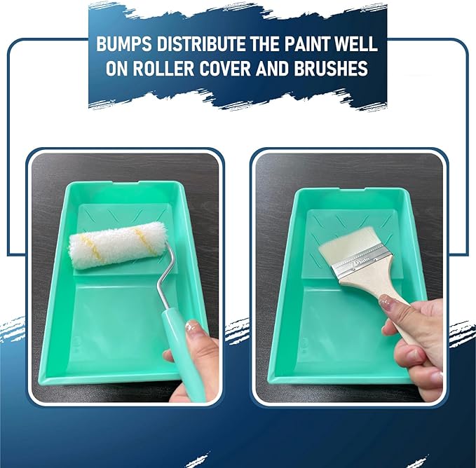 4 Inch Paint Tray, 15 Pack Plastic Paint Roller Tray, Heavy Duty Disposable Paint Pan, Sturdy Home Painting Supplies & Tools for Paint Rollers & Roller Brushes