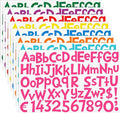TaoBary 544 Pcs 2 Inch 16 Sheets Large Letter Stickers, Upper and Lower Case, Adhesive Vinyl Alphabet Sticker for Bulletin Board, Poster, Bottle, DIY, Notebook(Colorful,1 Inch)