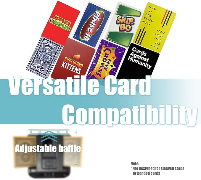 2025 New Smart 2-in-1 Automatic Card Shuffler and Dealer,Programmable Card Dealer,Card Shuffler 2 Deck,360° Rotation,Ultra Quiet,Rechargeable,Support 12 Players,with 4 Wireless Buttons (Jet Black)