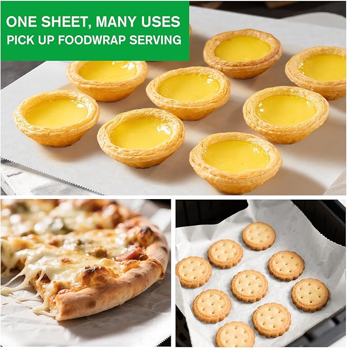 Precut POP UP Deli Paper Sheet Pack of 200, Interfolded Heavy Paper for Food Wrap and Serving (10" x 10-1/2", White）