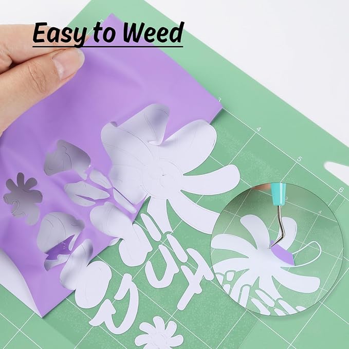 HTVRONT HTV Vinyl Rolls Heat Transfer Vinyl - 12" x 5ft Lilac HTV Vinyl for Shirts, Iron on Vinyl for All Cutter Machine - Easy to Cut & Weed for Heat Vinyl Design (Lilac)