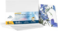PHOENIX Watercolor Canvas Boards for Painting - 4x6 Inch/6 Pack, 100% Cotton Water Color Small Canvas Panels, 8 Oz. / 260g White Blank Medium Texture Flat Canvases for Water Based Paints