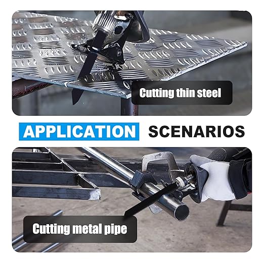 2 Pack 12 inch Reciprocating Saw Blades Set， 8 TPI High Carbon Saw Blades for Metal ，Saw Blades with Organizer Case (2, 8T/12inch)