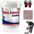 Epoxy Floor Paint, Epoxy Colored Sand Floor Paint, High-Gloss Marble Effect Self-Leveling Coating, Waterproof, Non-Slip, Ultra-Durable for Garage, Basement, Wood Floors (Pink,2.2 lb)