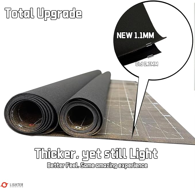 44'' x 60'' Battle Mat Gridded War-Gaming Mat for WHAoS - Made of Synthetic Leather, 1.1mm Thickness (Blighted Gloommoor)