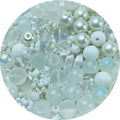 Assorted Glass Resin Beads Multi Size Colors Smooth Cracked Gravel Millet Spacer Beads for Bracelets Necklace Earring DIY Jewelry Making Craft (White Series)