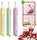 Upgraded 2 in 1 Automatic Needle Threaders Seam Ripper,Quilting Supplies Sewing Kit,Quick Sewing Machine Loop Needle Threaders (Christmas Limited Edition Red-3pcs)