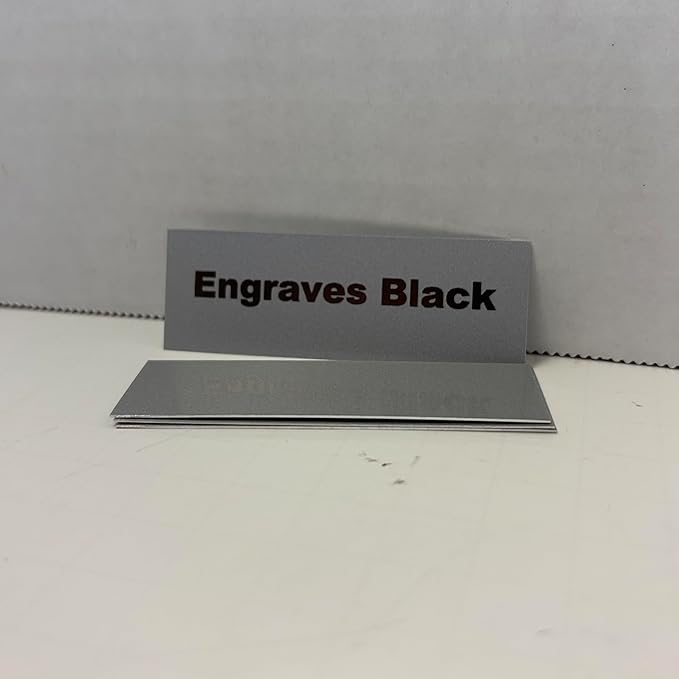 Blank Metal Plates for Laser Engraving - 4 Pack | Aluminum Sheets 0.020" Thick | CO2, Diode, Fiber Laser Compatible | Multiple Sizes & Colors (Silver (engraves black), 1.5x4 inch)