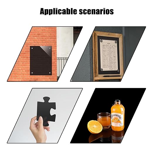 8×12In Clear Black Acrylic Sheet for Laser Cutting 3mm Thick Hard Laser Acrylic Sheet Black Pastic Sheet for Home Decor Sign,DIY Materials for Photo Frame