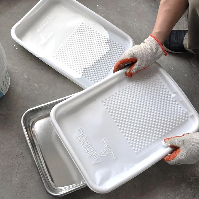 Great Andrew Paint Tray Liners 9 Inch, 13 Pack Disposable Paint Roller Tray Liners, Paint Pan Textured Liners for House Painting Projects, Home or Commercial Use