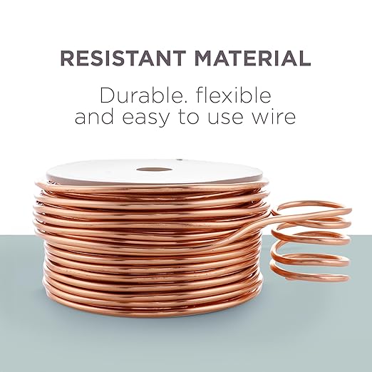 UTILE Bonsai Wire - Armature Aluminum Wire 80 ft 10 Gauge 3.2 mm Bonsai Training Wire, Tree Kit, Plant, Sculpting, Crafts, Bendable, Gardening, Beading and Jewelry Making (Copper, Brown)