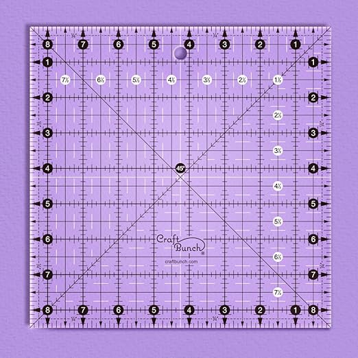 Non-Slip Square Quilt Template Ruler (8.5" x 8.5")