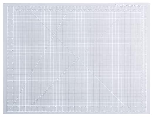 Dahle Vantage 10682 See-Through Premium Self-Healing Cutting Mat, 18"x24", 1/2" Grid, 5 Layers for Max Healing, Perfect for Crafts & Sewing, Clear