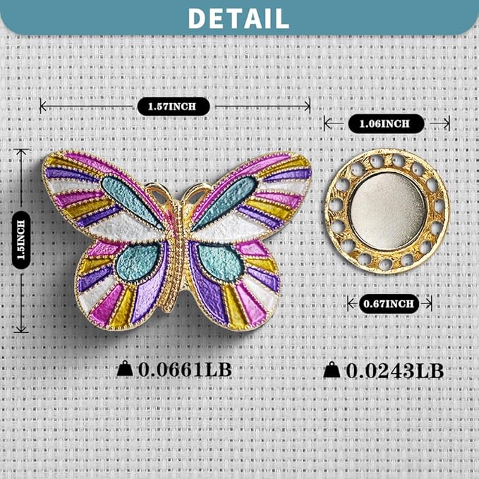 Magnetic Needle Minder Magnet Embroidery Accessories and Supplies Embroidery Needle Holder Cross Stitch Holder Needlework Supplies (Cardinal) (Butterfly)