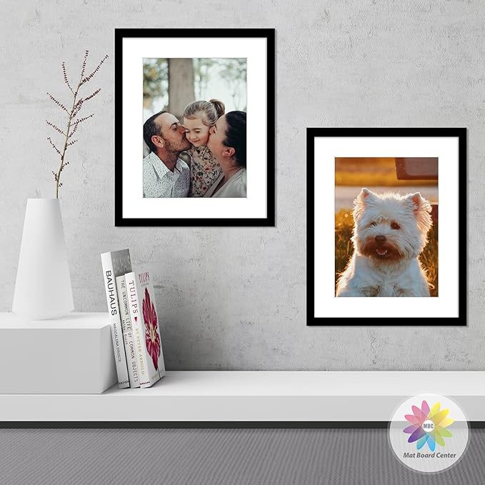 Mat Board Center, Pack of 20, 16x20 for 12x16 White Photo Picture Mats - Acid Free, 4-ply Thickness, White Core - for Pictures, Photos, Framing