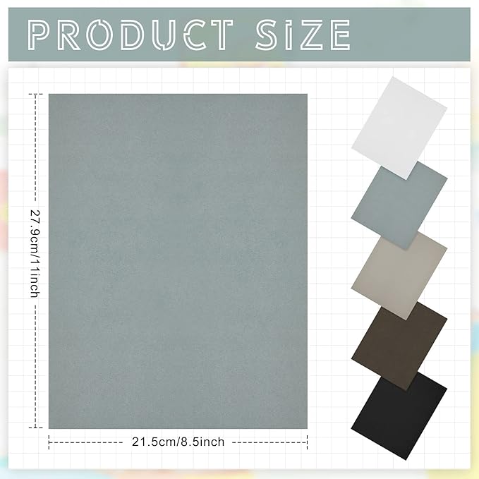 Sinmoe 100 Sheets 5 Shades Cardstock Paper 8.5 x 11 Inches 180gsm Solid Core Printer Paper for Scrapbooking DIY Arts Crafts Making Office Home Supplies(Black, White, Gray)
