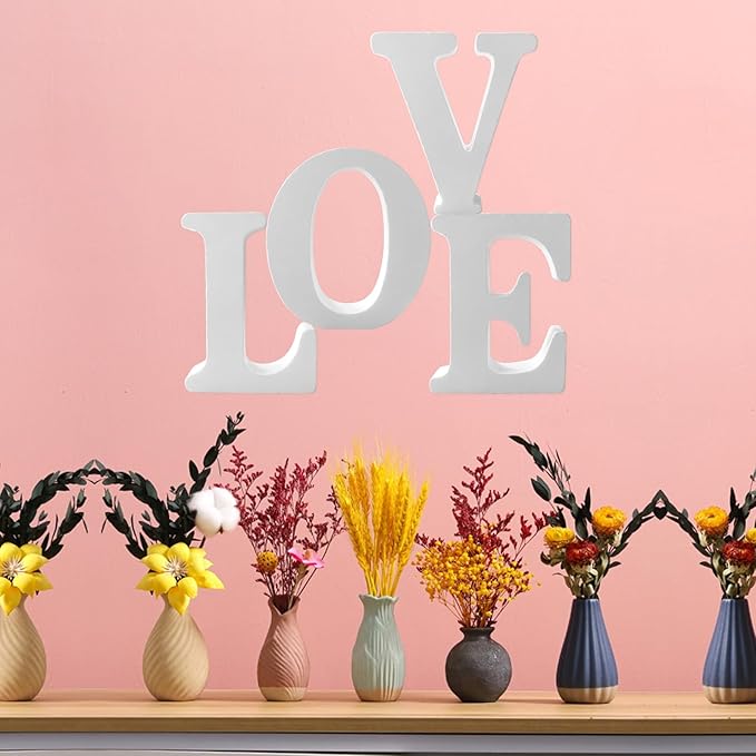 Wood Letters 4.3 Inch, White Unfinished Wood Letters for Graft, Wooden Letters for Wall Decor, Standing Letters for Bedroom, Home, Birthday, Party, DIY Graft (A)