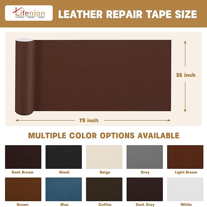 Canvas Repair Patch, 35X79 Inch Strong Sticky Fabric Repair Tape, Self-Adhesive Fabric Patch for Sofas, Tote Bags, Clothing, Car Seats, Furniture (Dark Grey, 35X79 Inch)