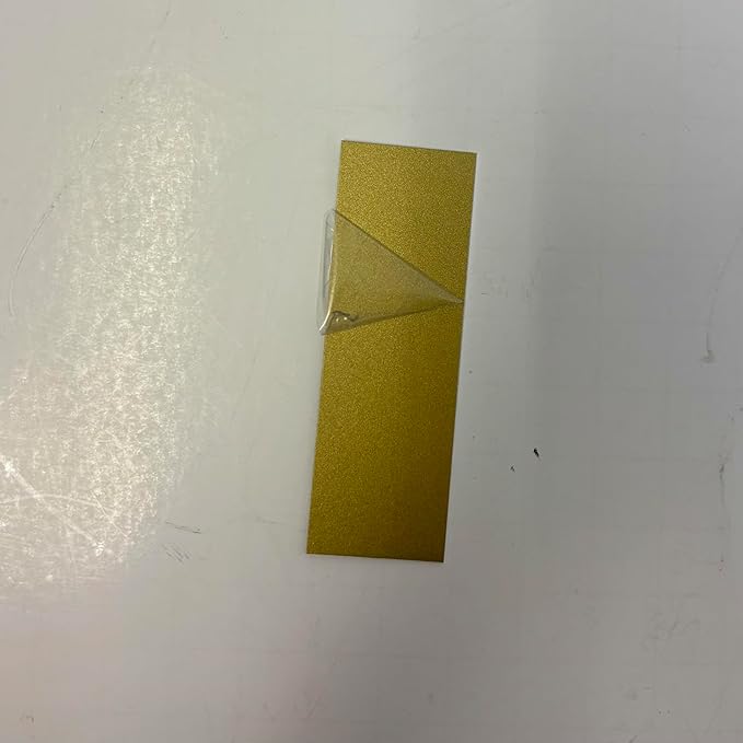 Blank Metal Plates for Laser Engraving - 4 Pack | Aluminum Sheets 0.020" Thick | CO2, Diode, Fiber Laser Compatible | Multiple Sizes & Colors (Gold (engraves black), 2x8.25 inch)