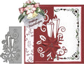 Metal Cutting Dies DIY Merry Christams Embossing Stencil Template Scrapbooking Card Making Mold Photo Album Arts Crafts Tools (Christmas Candle lace-7.6x12.9cm)
