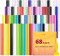 HTVRONT Permanent Vinyl for Cutting Machine - 68 Pack 12" x 12" Permanent Adhesive Vinyl Sheets, Permanent Bundle for Craft Projects, Adhesive Bundle, Silhouette Cameo, etc.