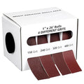 Emery Cloth Roll,4 Grits 1'' x 26FT Abrasive Sandpaper Roll with Dispenser,150 240 320 400 Grit Sand Assortment,Sanding Paper & Sand Paper Sheets for Metal Auto Wood Dry & Wet Polishing.(4Rolls 26FT)