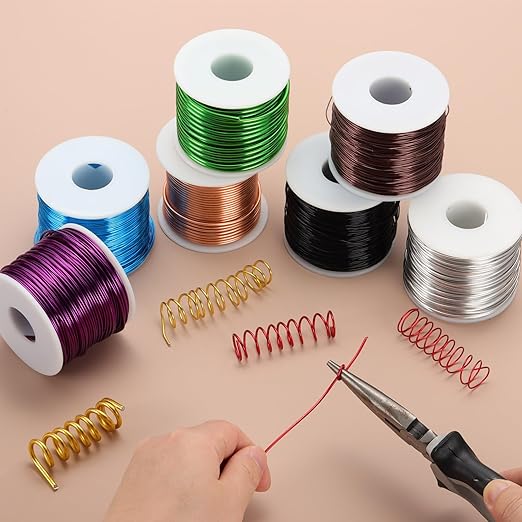 MECCANIXITY 12 Gauge Anodized Aluminum Craft Wire Bendable Bonsai Training Wire 98 Feet 2mm for Sculpting Crafts Wreath Floral Beading Jewelry Making, Red