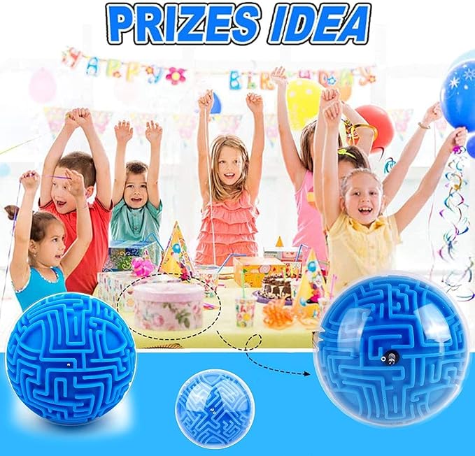 YongnKids Amaze 3D Memory Sequential Maze Ball Puzzle Toy Gifts for Kids Adults - Challenges Game Lover Tiny Balls Brain Teasers Game (Blue)