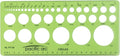 Pacific Arc Circles Template Guide, 40 Perfect Circles from 1/32 to 1 5/8 inch with Inch and Metric Graduations