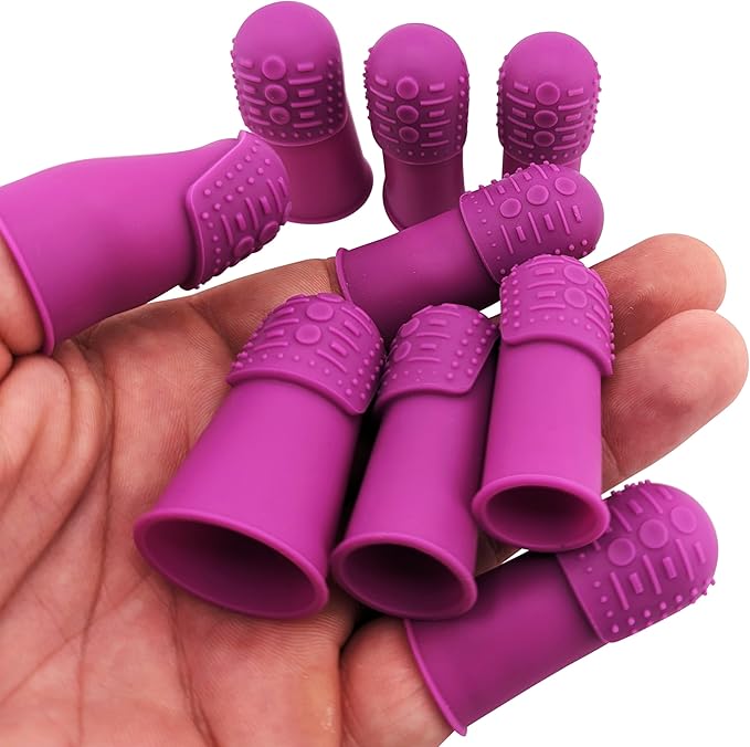 Comfortable Flexible Thimbles | THIK-Grip Thimble | Small (3) - Medium (3) - Large (3) - Comfy | Set of Large Sewing Needles with Case (1)