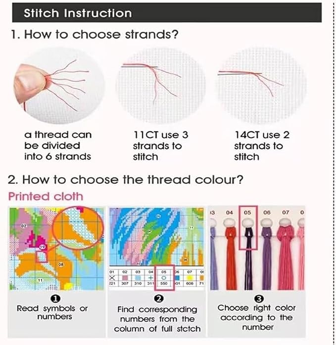 Fanxvivy Stamped Cross Stitch Kits for Adults Beginners Pillow Needlepoint Kit with Embroidery Pattern Needlework Kit Prestamped Stitches Kit 11CT Cross Stitching-Cat Flowers 18x18 inchs