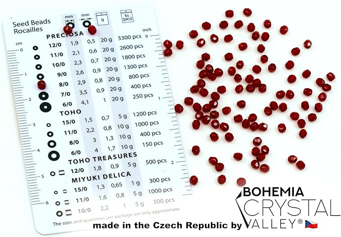 0.88 oz (25g, Approx. 600pcs) Faceted Fire Polished Pressed Czech Glass Beads 3mm (0.12in), Bohemian Dark Ruby Red - 90100