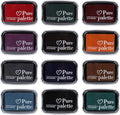 Dizdkizd Ink Pad Set, European Vintage Color Pigment Ink Pad, 12 Colors High Ink Quantity Stamp Pads for Rubber Stamps, Paper, Scrapbooking, Wood Fabric and Craft Supplies