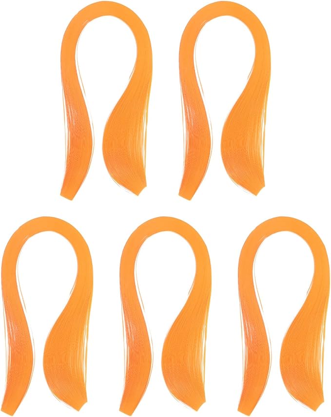 PATIKIL 600pcs Quilling Strips Paper 1/8"(3mm) 39cm Origami Paper Quilling Strip for Art DIY Hand Craft Christmas, Light Orange