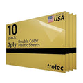 Trotec TroLase Lights | 24"x12"x1/250"(0.1mm thick) | Adhesive-Backed Flexible Laser Engraving Sheet/Film for Decal & Label | Double Color Plastic Sheet for Engraving | Smooth Gold/Black | 10pcs