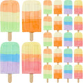 24 Pcs Ice Cream Sidewalk Chalk Set Multicolor Party Favors Bulk Washable Safe Outdoor Chalk for Kids Adults Fun Summer Playground Outdoor Activities Painting on Chalkboard Blackboard