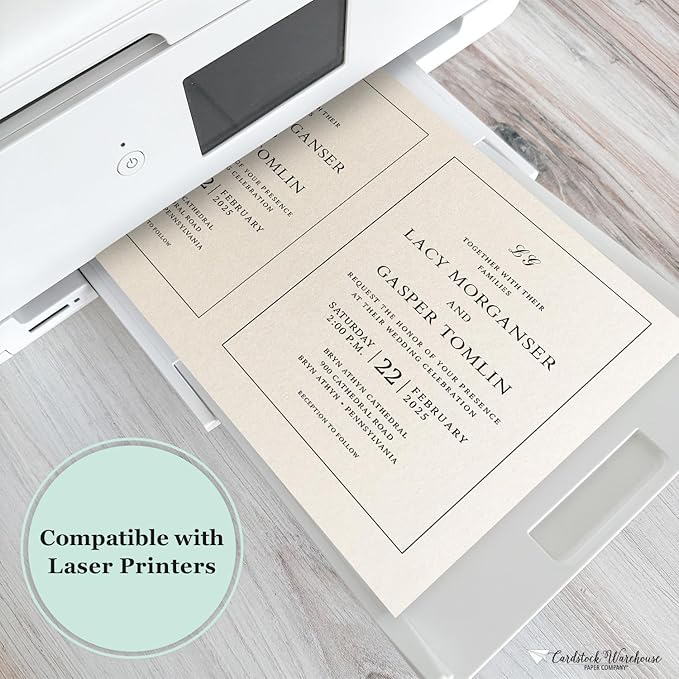 Cardstock Warehouse Stardream Opal Ivory Cardstock Paper - 25 Sheets, 8.5 x 11" – 105 lb / 284 GSM Premium Metallic Ivory Card Stock for High-end Printing, Card Making, Die-cutting & DIY Projects