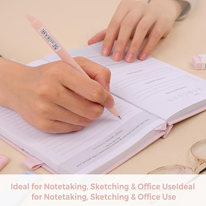 SKYDUE Cute Mechanical Pencils Set with Case, 6PCS 0.5mm & 0.7mm Mechanical Pencils, 360PCS HB Lead Refills, 4PCS Pastel Erasers, Pastel Back to School Supplies for Girls