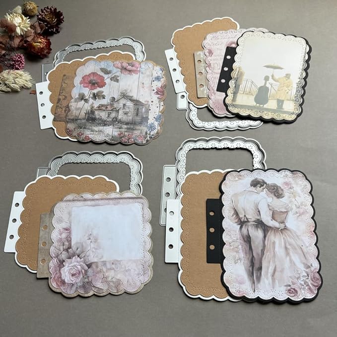 Rectangular Loose-Leaf Lace Die Cuts for Card Making, Background Cutting Dies DIY Album Scrapbooking Decor Paper Craft Metal Die Cuts Party Wedding Decorations