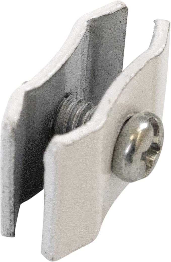 Gridwall Joining Clip Connectors for Grid Panels, Powder-Coated or Chrome Plated Steel (Quantity 20) (20, White)