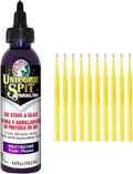 Unicorn SPiT Gel Stain and Glaze in One - Sparkle Violet Vulture 4 oz. Bottle Detail Sticks