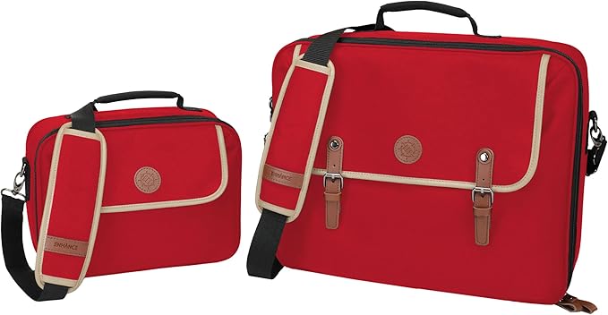 ENHANCE Designer Edition TCG Bag - MTG Shoulder Bag with Customizable Dividers & Accessory Pocket for Deck Boxes, Dice - Card Storage Compatible with Magic the Gathering, Lorcana (Red)