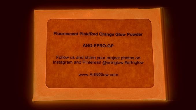 Glow in The Dark Pigment Powder - Neutral and Fluorescent Color for Art Painting, Fine Art, Nail Art Paint, and DIY Crafts - Non-Toxic, Long Lasting - Fluorescent Pink -(120 Grams/4 Ounces)