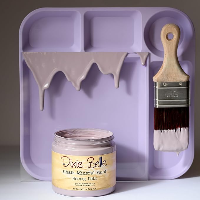 Dixie Belle Paint Company Chalk Finish Furniture Paint – Secret Path (1 Gallon / 128oz) – Matte Dusty Lilac Chic Chalk Mineral DIY Furniture Paint