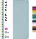 PAPERAGE Lined Spiral Journal Notebook, (Slate Blue), 160 Pages, Hardcover Journal for Women & Men, Medium 5.5 in x 8 in - 100 GSM, Thick Paper, Spiral Notebook for Work, School & Journaling