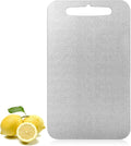 Pure Titanium Cutting Board - Double-Sided Titanium Cutting Board for Kitchen with Bamboo Side