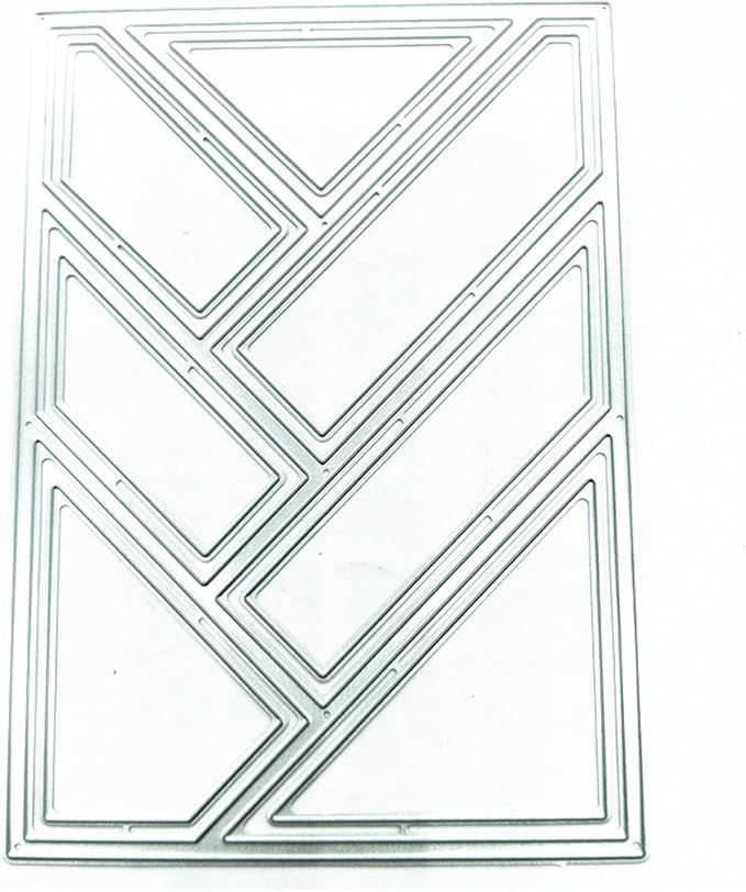 Mvchifay Cutting Dies for Card Making Metal Die-Cuts Scrapbooking Tool Hollow Frame DIY Craft Punch Template Embossing for Paper Album Decor (Rectangle Grid-14x10cm)