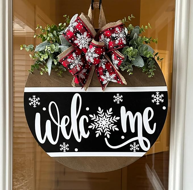 Christmas Stencils for Crafts Reusable Christmas Doormat Stencils Xmas Holiday Stencil for Painting on Wood Door Mats Fabrics Decor