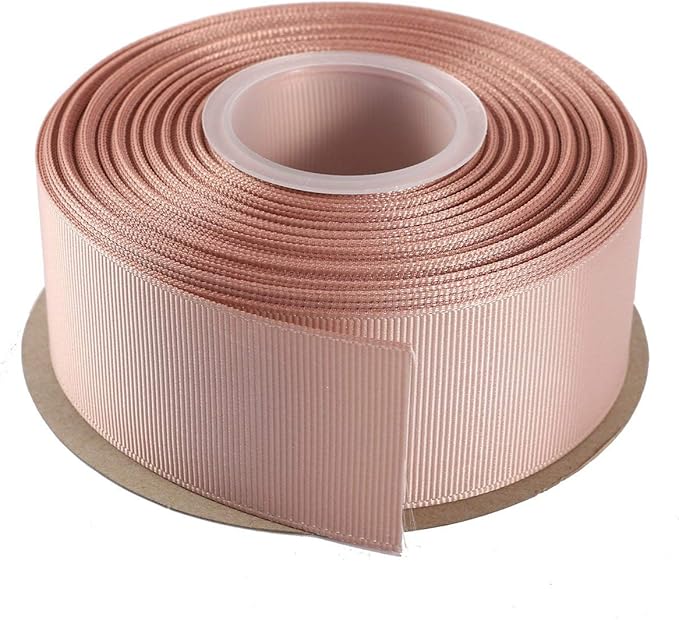 ITIsparkle 11/2" Inch Grosgrain Ribbon 25 Yards-Roll Set for Gift Wrapping Cake Decoration Party Favor Hair Braids Hair Bow Baby Shower Decoration Floral Arrangement Craft Supplies, Vanilla Ribbon